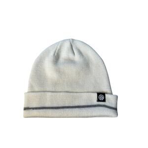 Rei Co-Op Cream Gray Stripe‎ Beanie Unisex One Size Hat Cap